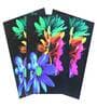 Set of 6 Black Base Midnight Bloom Floral Placemats