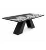 Midnight Blossom 6 Seater Bone Inlay Finish Dining Table 