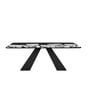 Midnight Blossom 6 Seater Bone Inlay Finish Dining Table 
