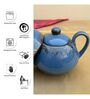 Midnight Blue Ceramic  Tea Pot With Cup