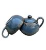 Midnight Blue Ceramic  Tea Pot With Cup