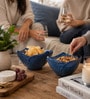 Midnight Blue Textured Ceramic Bowl, 500 Ml