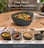 Midnight Blue Triangle Ceramic Serving Bowls, 500 Ml (Set Of 2)