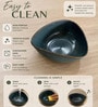 Midnight Blue Triangle Ceramic Serving Bowl, 500 Ml