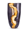 Midnight Crest Glass Vase