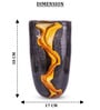 Midnight Crest Glass Vase