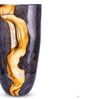 Midnight Crest Glass Vase