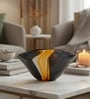 Midnight Crest Glass Vase