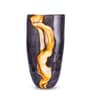 Midnight Crest Glass Vase