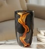Midnight Crest Glass Vase