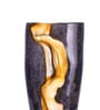 Midnight Crest Glass Vase