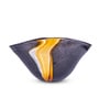Midnight Crest Glass Vase
