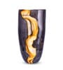 Midnight Crest Glass Vase