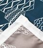 Midnight Grey Microfiber Geometric 120 Gsm Double Dohar