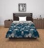 Midnight Grey Microfiber Geometric 120 Gsm Single Dohar