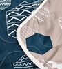 Midnight Grey Microfiber Geometric 120 Gsm Single Kids Comforter