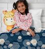 Midnight Grey Microfiber Geometric 120 Gsm Single Kids Comforter
