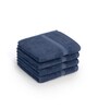 Midnight Indigo Bamboo and Cotton Solid 600 GSM Face Towels Pack of 4