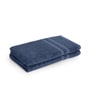 Midnight Indigo Bamboo and Cotton Solid 600 GSM Hand Towels Pack of 2