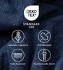 Midnight Indigo Bamboo and Cotton Solid 600 GSM Hand Towels Pack of 2