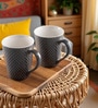 Midnight Mosaic Coffee Mug Set of 2 (275 ML Each) Microwave Safe Coffee Mugs