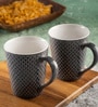 Midnight Mosaic Coffee Mug Set of 2 (275 ML Each) Microwave Safe Coffee Mugs