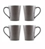 Midnight Mosaic Coffee Mug Set of 4 (275 ML Each) Microwave Safe Coffee Mugs