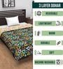 Midnight Multicolor Microfiber Geometric 120 Gsm Double Dohar