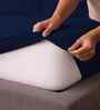 Midnight Navy Solid 500 TC Pure Cotton King Fitted Bedsheet with 2 Pillow Covers