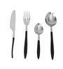 Midnight Opulence Black & Gold  Stainless Steel (Set of 16) Cutlery  Set