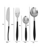 Midnight Opulence Black & Gold  Stainless Steel (Set of 16) Cutlery  Set