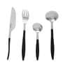 Midnight Opulence Black & Silver (Set of 4) Cutlery Set