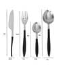 Midnight Opulence Black & Silver (Set of 4) Cutlery Set