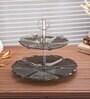 Midnight Petals Two Tiered Cake Stand (1 Piece)