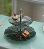 Midnight Petals Two Tiered Cake Stand (1 Piece)