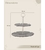 Midnight Petals Two Tiered Cake Stand (1 Piece)