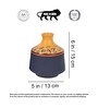 Midnight Sunflower Blue Terracotta Vase