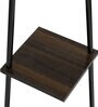 Zeynep Red Cotton Shade Shelf Floor Lamp With Metal Base