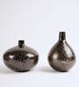 Mieko Black Iron (Pack of 2) Vases