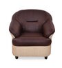 Mifa 1 Seater Sofa in Maroon & Beige Colour