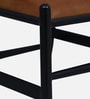 Migos Metallic Dining Chair in Black Finish with Tan Leather