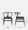 Migos Metallic Dining Chair in Black Finish with Tan Leather