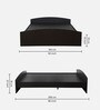 Miho Queen Size Bed in Brown Finish