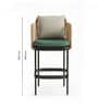 Mika Wicker 2 Seater Bar Set In Black Finish