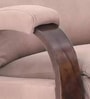 Rome Fabric 1 Seater Manual Recliner Chair in Brown Colour