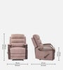 Rome Fabric 1 Seater Manual Recliner Chair in Brown Colour