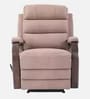 Rome Fabric 1 Seater Manual Recliner Chair in Brown Colour