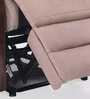 Rome Fabric 1 Seater Manual Recliner Chair in Brown Colour