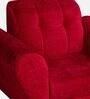 Milan Fabric 1 Seater Sofa in Maroon Colour