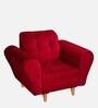 Milan Fabric 1 Seater Sofa in Maroon Colour